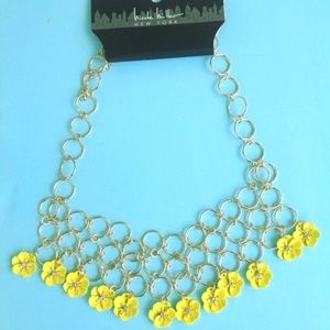 Yellow Flower Spring/ Summer Collar Necklace